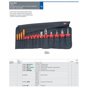 Tool Kit Set 98 99 13 KNIPEX Parts All In One 15 Parts