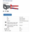 Tang Potong Kabel 95 31 250 KNIPEX Cable Cutter