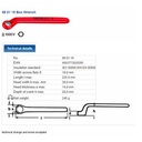 Kunci Ring Listrik 22 mm VDE 98 01 22 KNIPEX Ring Wrenches, Cranked