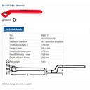 Kunci Ring Listrik 17 mm VDE 98 01 17 KNIPEX Ring Wrenches, Cranked
