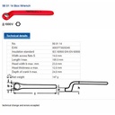 Kunci Ring Listrik 14 mm VDE 98 01 14 KNIPEX Ring Wrenches, Cranked