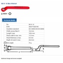 Kunci Ring Listrik 10 mm VDE 98 01 10 KNIPEX Ring Wrenches, Cranked
