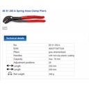 Tang Klamp Selang 85 51 250 A KNIPEX 10" Spring Hose Clamp Pliers