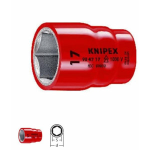 Mata Sok 1/2" 17 mm 98 47 17 KNIPEX Hex Screws w/Internal Square 1/2"
