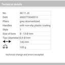 Gunting 95 03 160 KNIPEX Shears For Kevlar Fibres