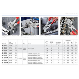 Tang Kunci Pipa 250 mm 86 03 250 KNIPEX Pliers Wrench