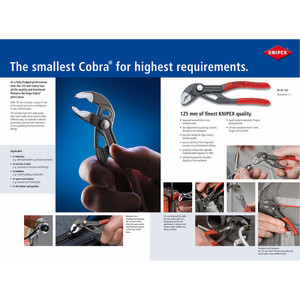 Tang Kunci Pipa 125mm 87 01 125 KNIPEX Cobra Hightech Water Pump Plier