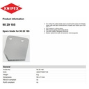 Pisau Pengganti 90 29 185 KNIPEX Spare blade for 90 20 185