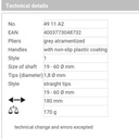 Tang Snap Ring 19-60 mm 49 11 A2 KNIPEX External Circlips Pliers