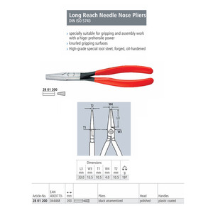 Tang Jepit 28 01 200 KNIPEX Long Reach Assembly Pliers