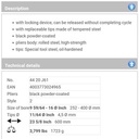Tang Snap Ring 252-400 mm 44 20 J61 KNIPEX Internal Circlip Pliers