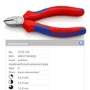 Tang Potong Diagonal 125 mm 70 02 125 KNIPEX Diagonal Cutter
