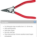 Tang Snap Ring 1.5-4.0 mm 46 11 G0 KNIPEX Grip Retaining Ring Pliers