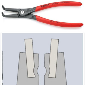 Tang Snap Ring 40-100 mm 49 21 A31 KNIPEX External Circlips Pliers