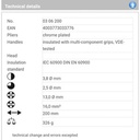 Tang Kombinasi Listrik 200 mm 03 06 200 KNIPEX Combination VDE Pliers