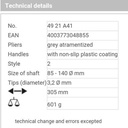 Tang Snap Ring 85-140 mm 49 21 A41 KNIPEX External Circlips Pliers