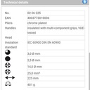 Tang Kombinasi Listrik 1000 volt (VDE tested) 225 mm 02 06 225 Combination Pliers Knipex