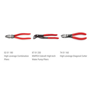 Tang Kombinasi, Tang Potong, Tang Pipa 00 20 10 KNIPEX Power Set 3 Pcs
