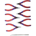 Tang Set isi 7 Pcs 00 20 16 KNIPEX Electronics Pliers Sets