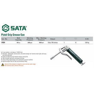 POMPA GEMUK 97201 PISTOL GRIP GREASE GUN 100CC SATA