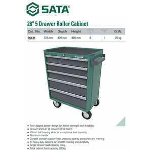TROLLEY 95121 5 DRAWER TOOL TROLLEY SATA