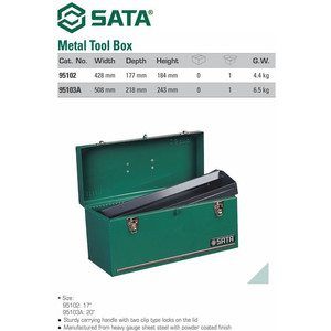 TOOL BOX 95102 METAL TOOL BOX 17" SATA
