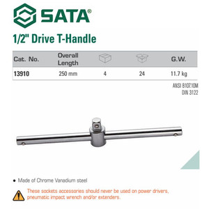 GAGANG SOK 13910 1/2" SLIDING T.HANDLE, 250MM SATA