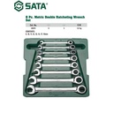 KUNCI RING PAS SET 09079 8PC COMB. DOUBLE RATCHETING WRENCH SET SATA
