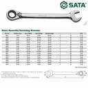 Kunci Pas Bolak Balik 17 MM SATA Reversible Ratchet Wrench 17 MM 46610