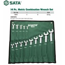 Kunci Ring Pas 14Pc Combination Wrench SET METRIC 09026 SATA
