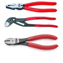 Tang Kombinasi, Tang Potong, Tang Pipa 00 20 10 KNIPEX Power Set 3 Pcs