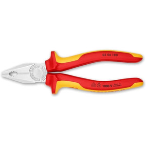 Tang VDE Listrik Kombinasi, Potong, Lancip 00 20 12 KNIPEX Safety Pack