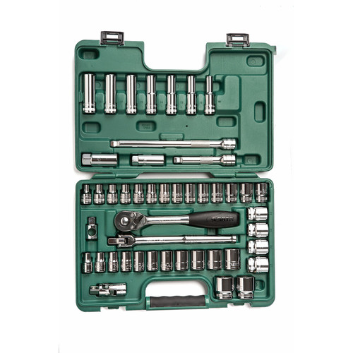 Kunci Shock 46 Pcs Metrik & Inci 1/2" 09006 Socket Set Sata Tools
