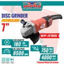 Mesin Gerinda Tangan / Disc Grinder WIPRO WP-37BS (Brushless)  7"
