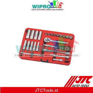 JTC H224B-1/4X"24PCS DEEP & SHORT SOCKET SET -