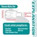 WIPRO Mata Bor Jet Broach / Brot / Crinkey TCT FL 50mm 16x50MM JB-1650