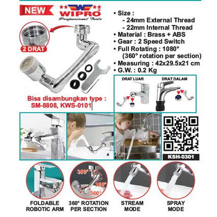 WIPRO Adaptor Kran Flexible KSH-0301