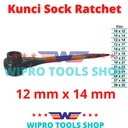 Kunci Sock Ratchet Rachet 12x14 Wipro