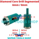 Mata Bor Pelubang Keramik Beton Granit Diamond Core Drill Seg 6 / 8mm