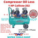 Mesin Kompressor Angin Compressor OIL LESS 1 HP Callisto-602 Wipro