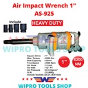 WIPRO Alat Buka Baut Ban Angin Air Impact Wrench HEAVY DUTY 1" AS-925