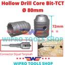 Hole Saw Beton Hollow Drill Core Bit TCT Ukuran 80mm Wipro