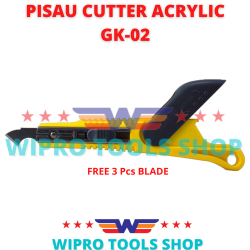WIPRO Pisau Kater / Cutter Acrylic / Mika / Akrilik / Plastik GK-02