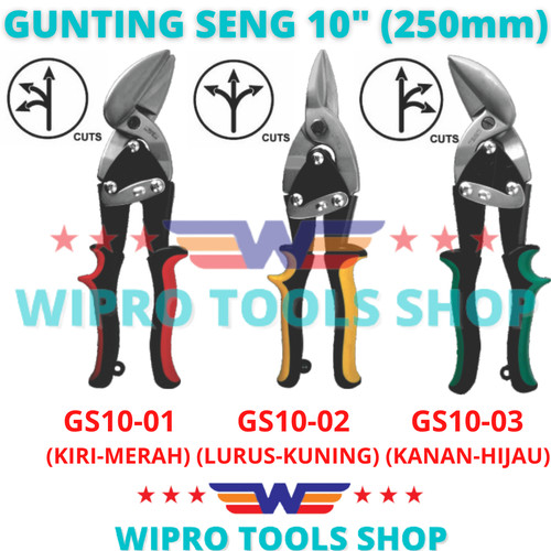 WIPRO Gunting Baja Ringan / Holo / Galvalum / Plat / Seng 10"