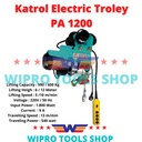 Hoist Katrol Electric Troley PA1200 T Wipro