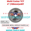 Mata Gergaji Circular Saw Blade Multi Cutter 4" 100mm x 40T Wipro