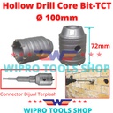 Hole Saw Beton Hollow Drill Core Bit TCT Ukuran 100mm Wipro