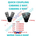 Coupler / Quick Coupling / Sambungan Kompresor Angin CABANG 2 / 3 Way