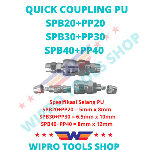 Coupler / Quick Coupling / Sambungan Kompresor Angin SPB+PP