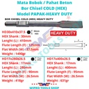 Mata Bobok/Pahat Beton/Bor Chisel COLD (HEX) HEAVY DUTY-Model PAPAK